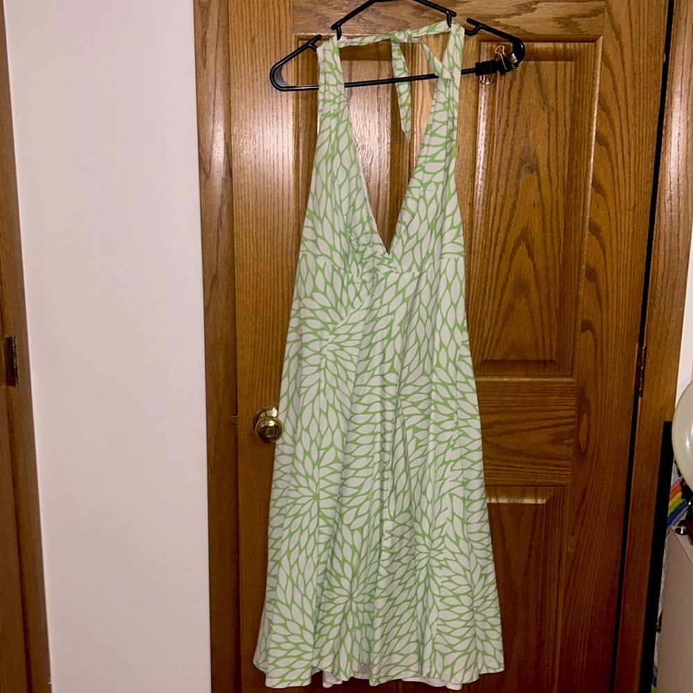 DEPECHE MODE Vintage Cocktail Floral Pattern Halter Dress